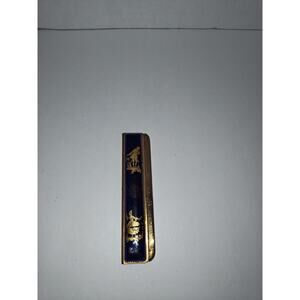 Limoges Vintage Porcelain Cobalt Blue & Gold Comb In Case Courting Couple Design